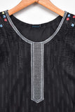 Cambric Printed & Embroidered Kurti - Multi Bail (P-155-19-Black)