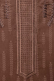 Cambric Printed & Embroidered Kurti - Multi Bail (P-155-19-Brown)