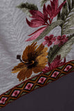 Cambric Embroidered & Printed Kurti - Multichrome (P-232-19-White)