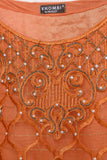 Organza Embroidered Kurti - ORG-006-P-45-20 (Orange)
