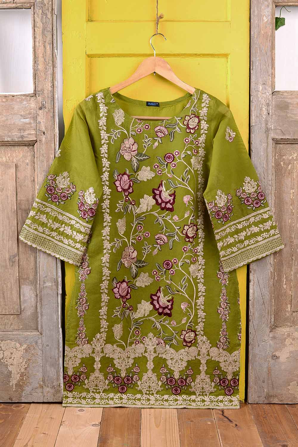 Organza Embroidered Kurti - Opulence P-117-18-G