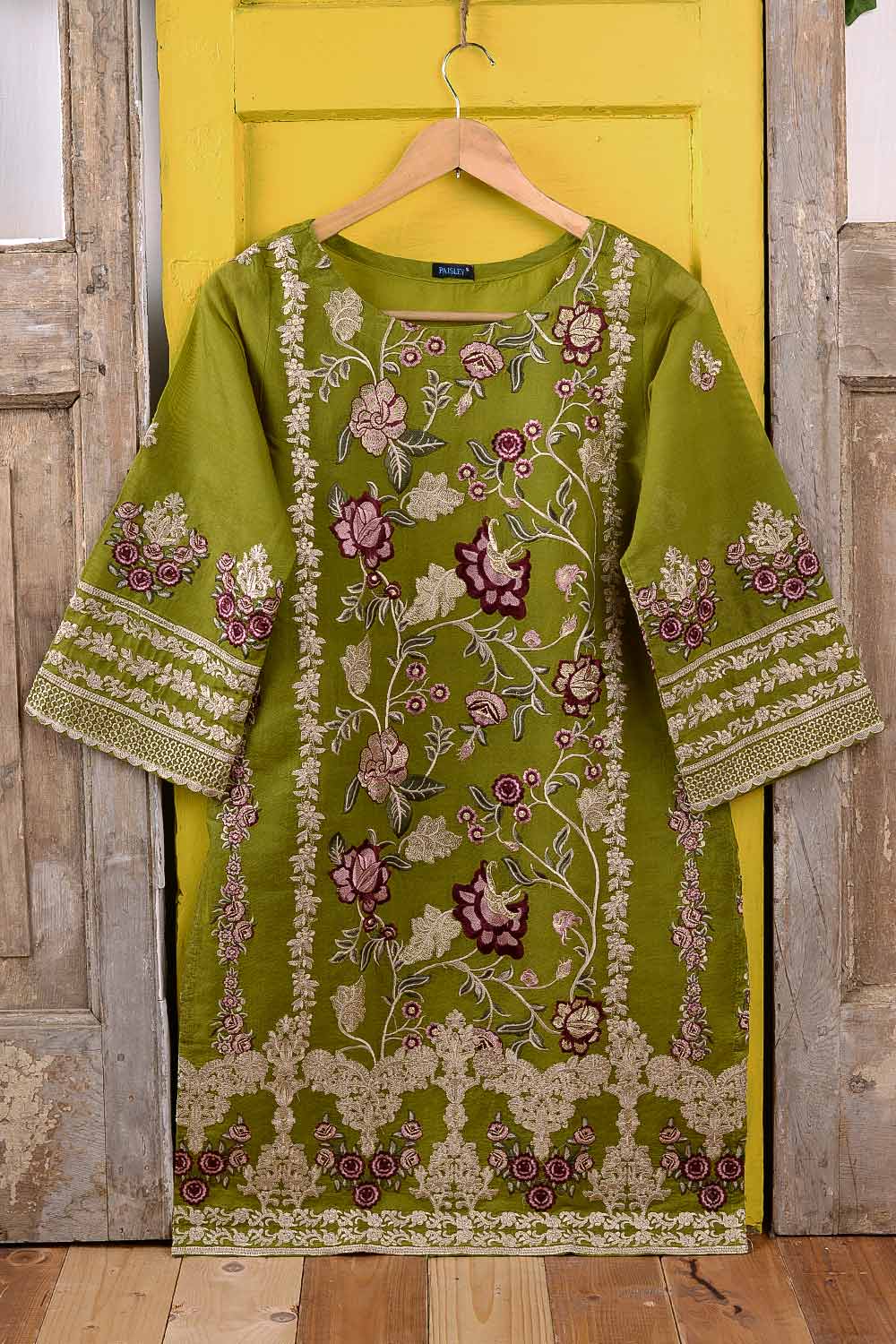 Organza Embroidered Kurti - Opulence P-117-18-G