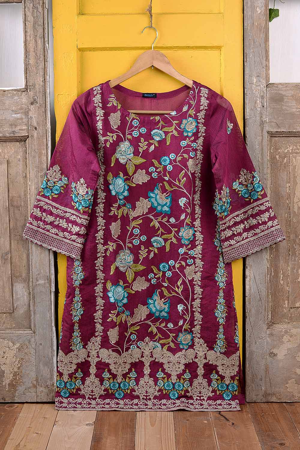 Organza Embroidered Kurti - Opulence P-117-18-P