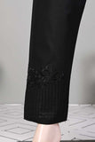 P-02A-22-Black - Ecstasy - Cotton Embroidered Stitched Trouser