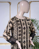 Cambric Printed & Embroidered Kurti (P-174-19) Biscuit