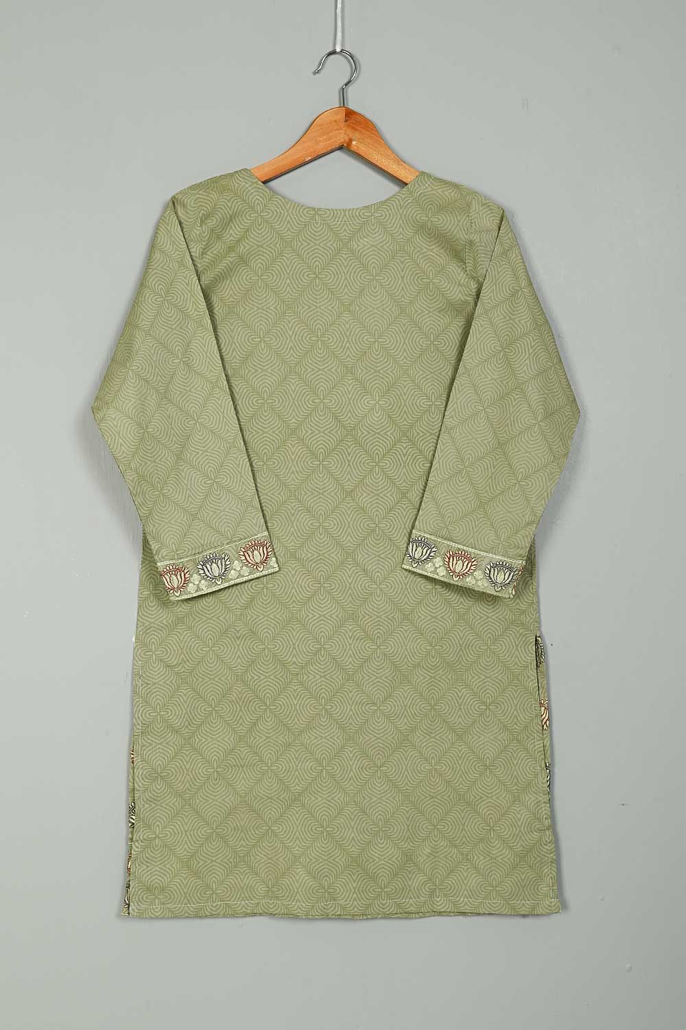 P-252-19-Pista - Onion - Cambric Embroidered Kurti