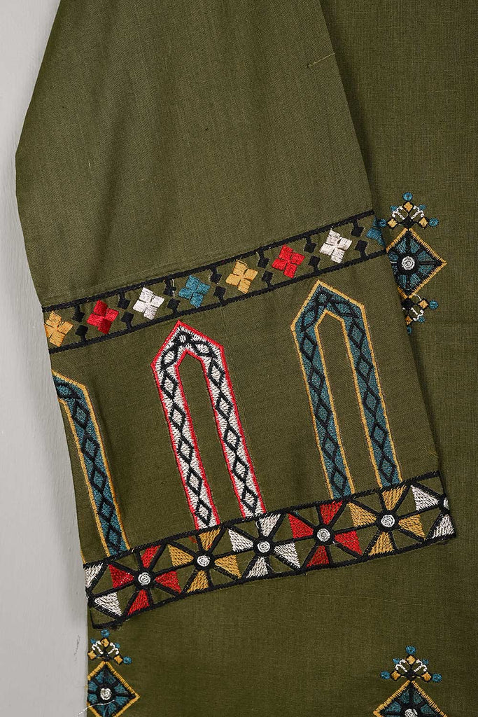 P-27-22-Mehndi - Row - Cambric Embroidered Kurti