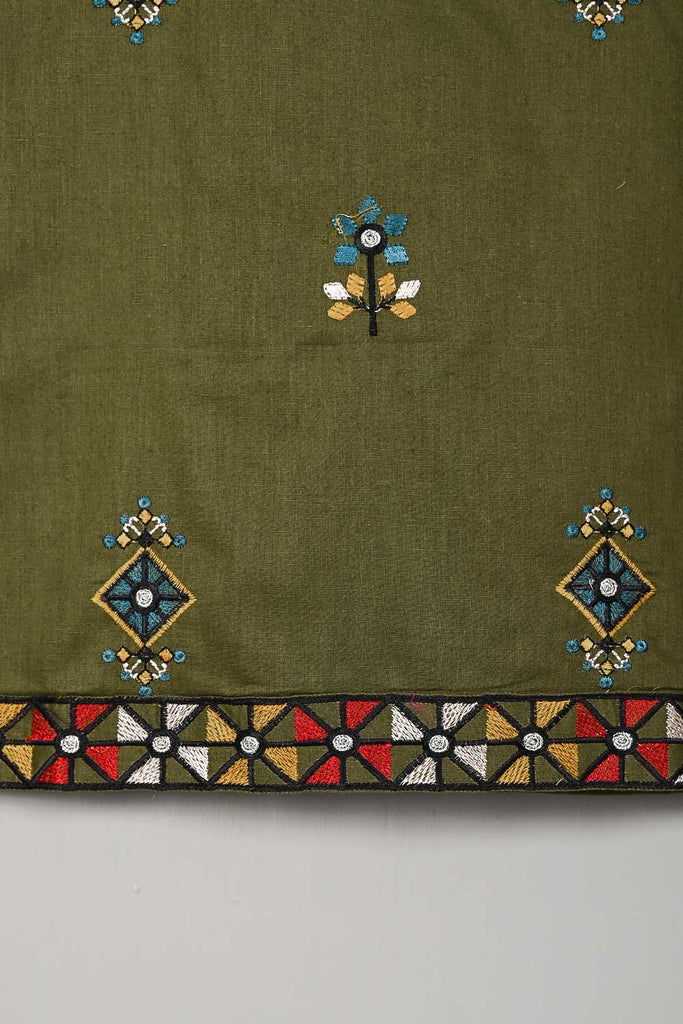 P-27-22-Mehndi - Row - Cambric Embroidered Kurti
