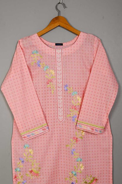 P-33-22-Pink - Small Box - Cambric Embroidered & Printed Kurti