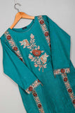 P-57-21-Turquoise - Royal Rose - Cambric Embroidered Kurti