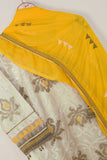 2 Pc Embroidered Organza Kurti with Embrodiered Chiffon Dupatta - Organza 2pc (Yellow dupatta) (P-61-20-Skin)