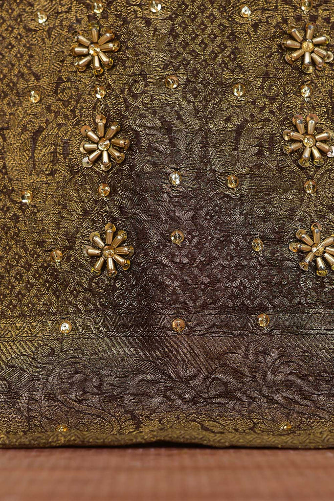 3Pc Organza Embroidered Stitched Kurti with Organza Embroidered Dupatta With Trouser - Organza 3Pc (P-KhOrg3pc-21-DarkKaleji)