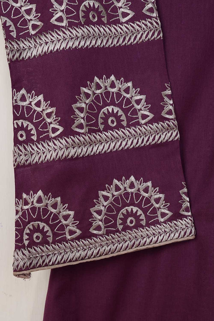 Cotton Embroidered Stitched Kurti - (PSW-07C-Purple)