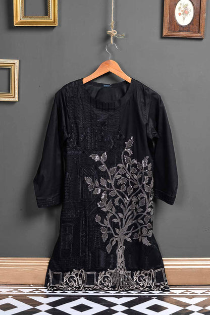 Cambric Embroidered Kurti - Palace P-140-19-BLK