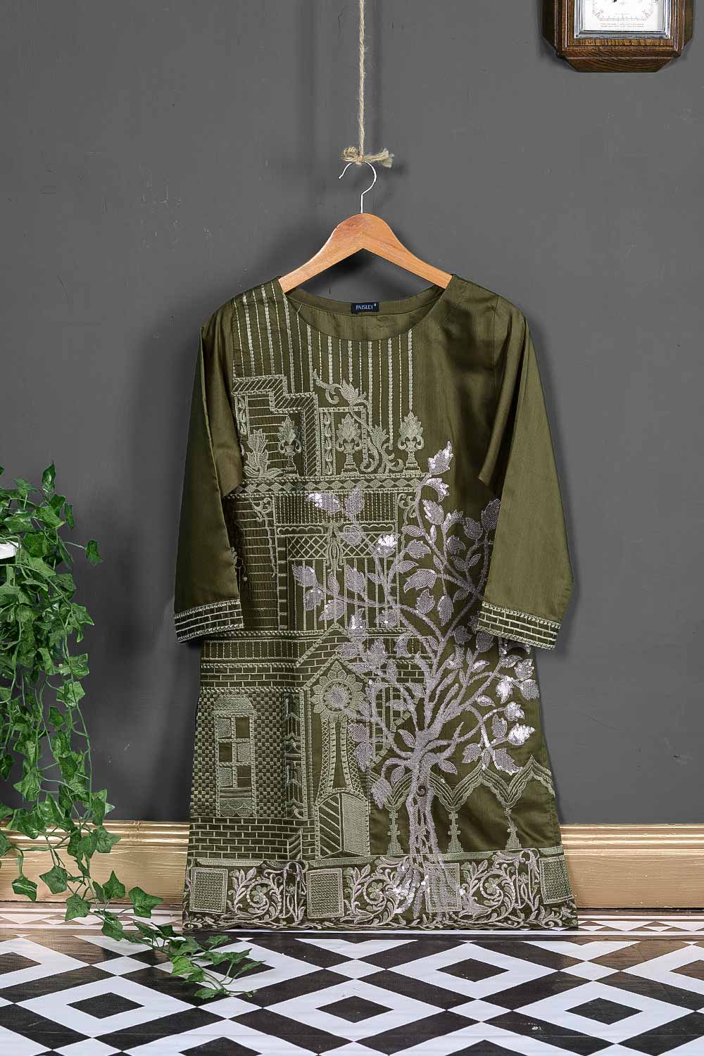 Viscose Embroidered Kurti - Palace P-140-19-CH