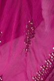 2 Pc Embroidered Organza Kurti with Embrodiered Chiffon Dupatta - Paper Cotton 2pc (P-62-20-Pink)