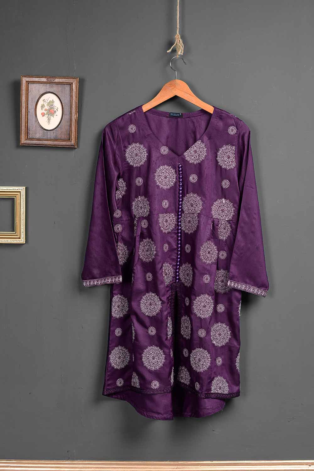 Viscose Printed & Embroidered Kurti - Parachute P-114-18-V-PR