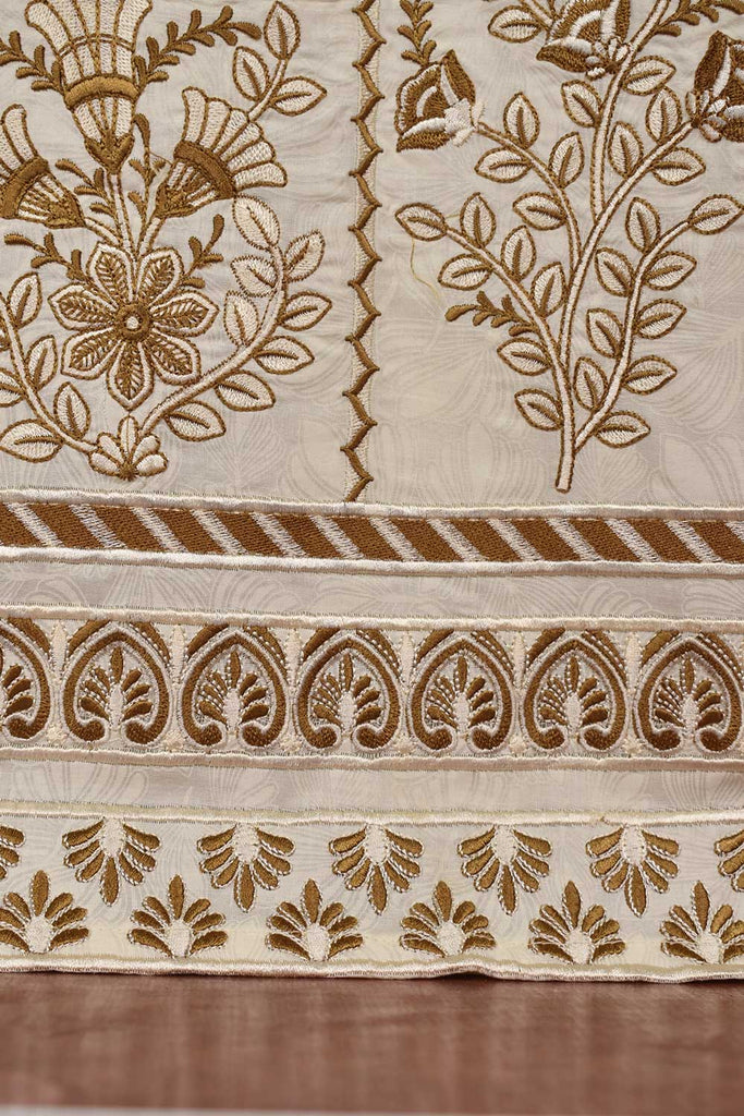 Cambric Printed & Embroidered Kurti - Path (P-72-20-Cream)
