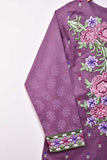 Cambric Printed & Embroidered Kurti - Peculiar (P-21-21-Purple)