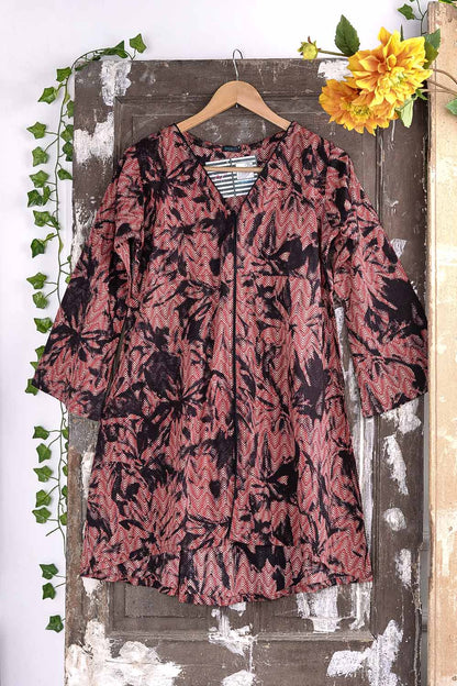 Cambric Printed Kurti - Peplum P-90-18-P