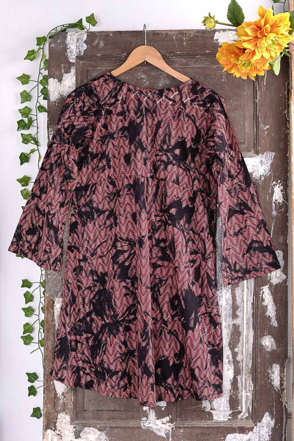 Cambric Printed Kurti - Peplum P-90-18-R