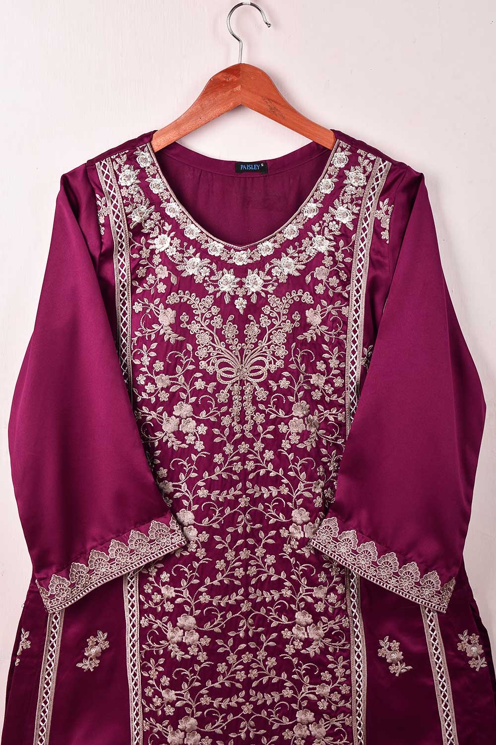 Silk Embroidered Kurti – Podrum (P-41-21-Magenta)