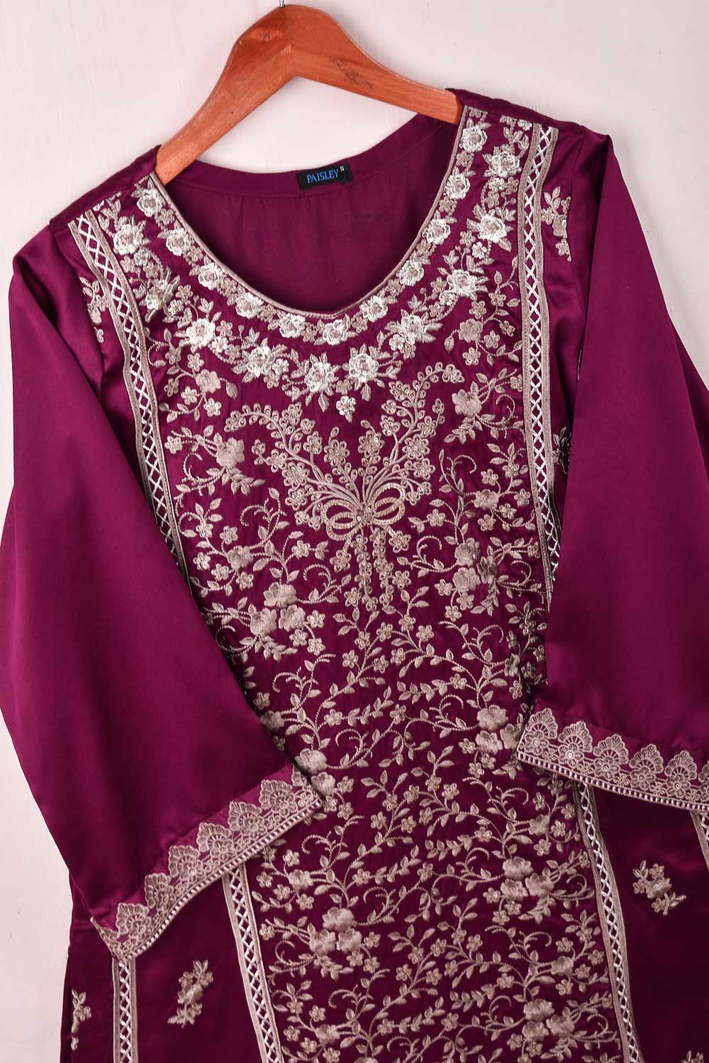 Silk Embroidered Kurti – Podrum (P-41-21-Magenta)