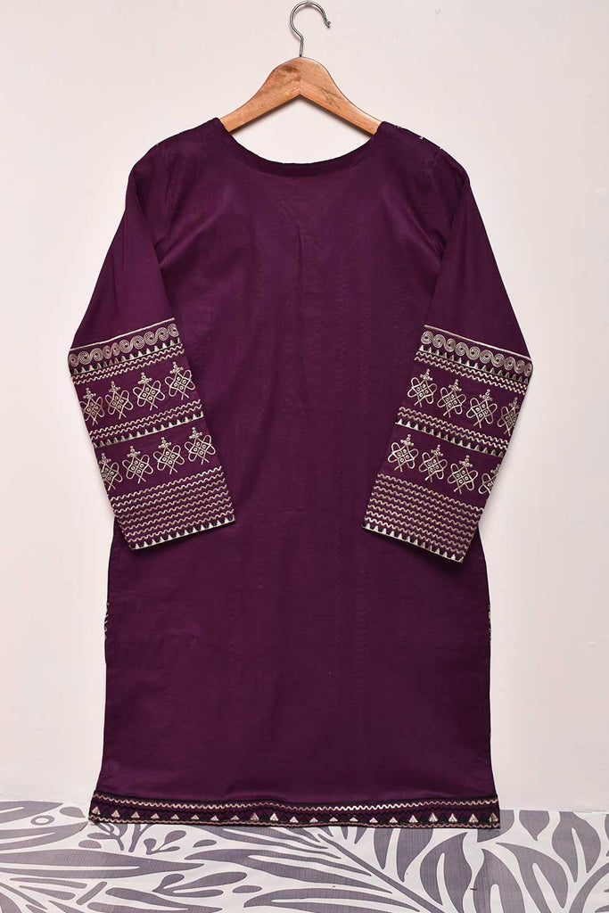 Cambric Printed & Embroidered Kurti - Priest (P-05-21-Blood)