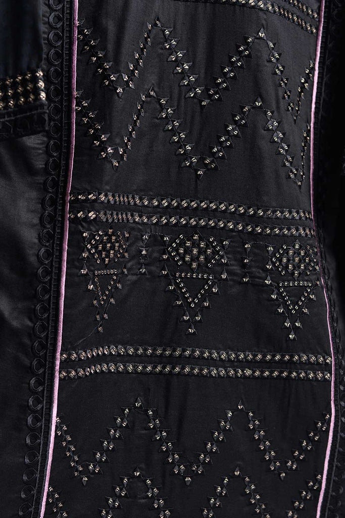 Cambric Embroidered Kurti - Pyramid (P-10-20-Black)