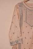 Raw Silk Embroidered Stitched Kurti - Raw Silk Shirt (K-RS-P-Peach)