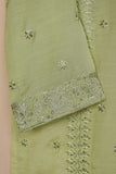 Raw Silk Embroidered Stitched Kurti - Raw Silk Shirt (K-RS-P-Pista)