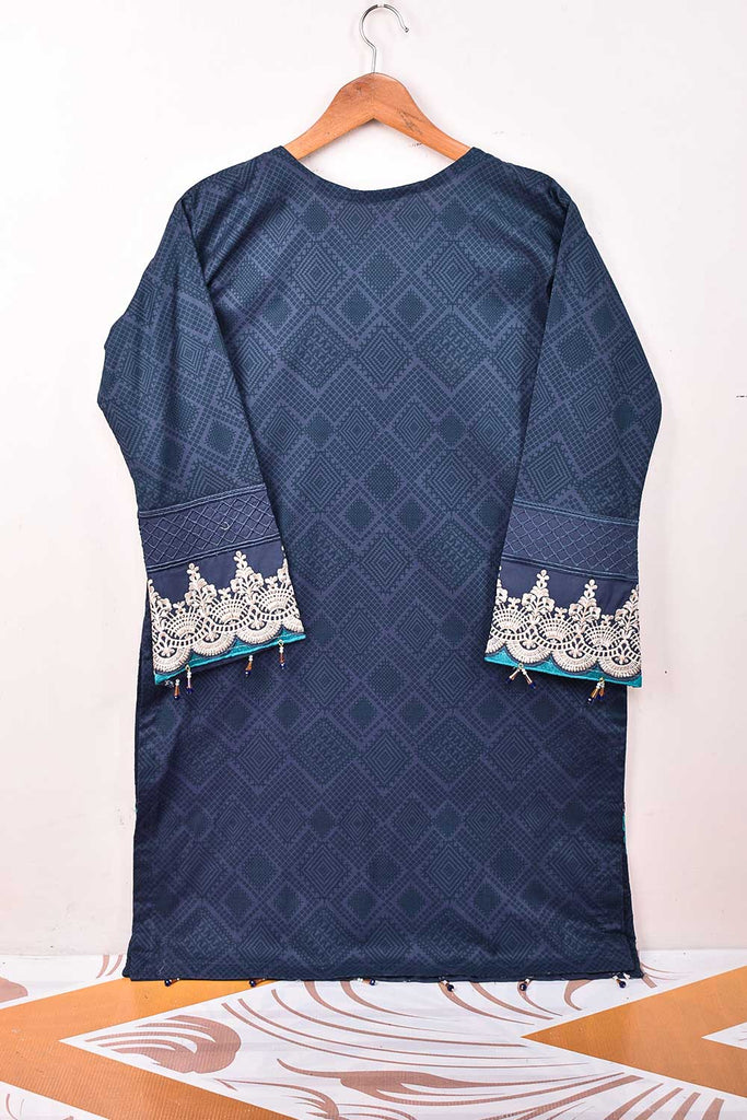 Cambric Printed & Embroidered Kurti - Reaper (P-44-21-Blue)