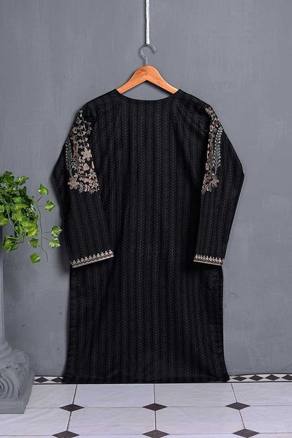 Cambric Printed & Embroidered Kurti - Shield (P-249-19-Black)