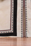 Cambric Printed & Embroidered Kurti - Side Square (P-60-21-Cream)