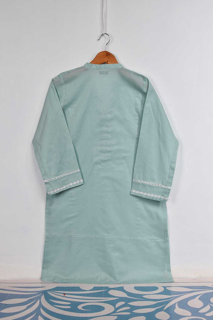 Stitched Cotton Cambric Kurti - Skyline (LT-08A-SkyBlue)