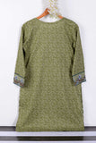 Cambric Printed and Embroidered Kurti - Subtle (P-147-19-Green)