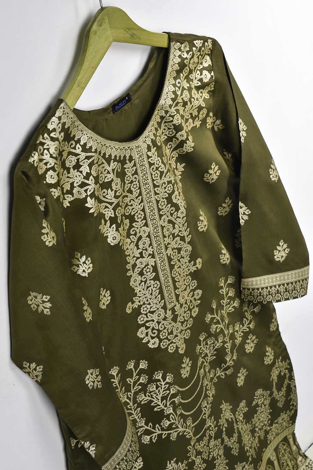 Exclusive Gold Printed Viscose Stitched Kurti - Tomb Gold (TG-01-Mehendi)