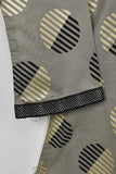 Cambric Printed & Embroidered Kurti - V-Neck (P-83-20-Grey)