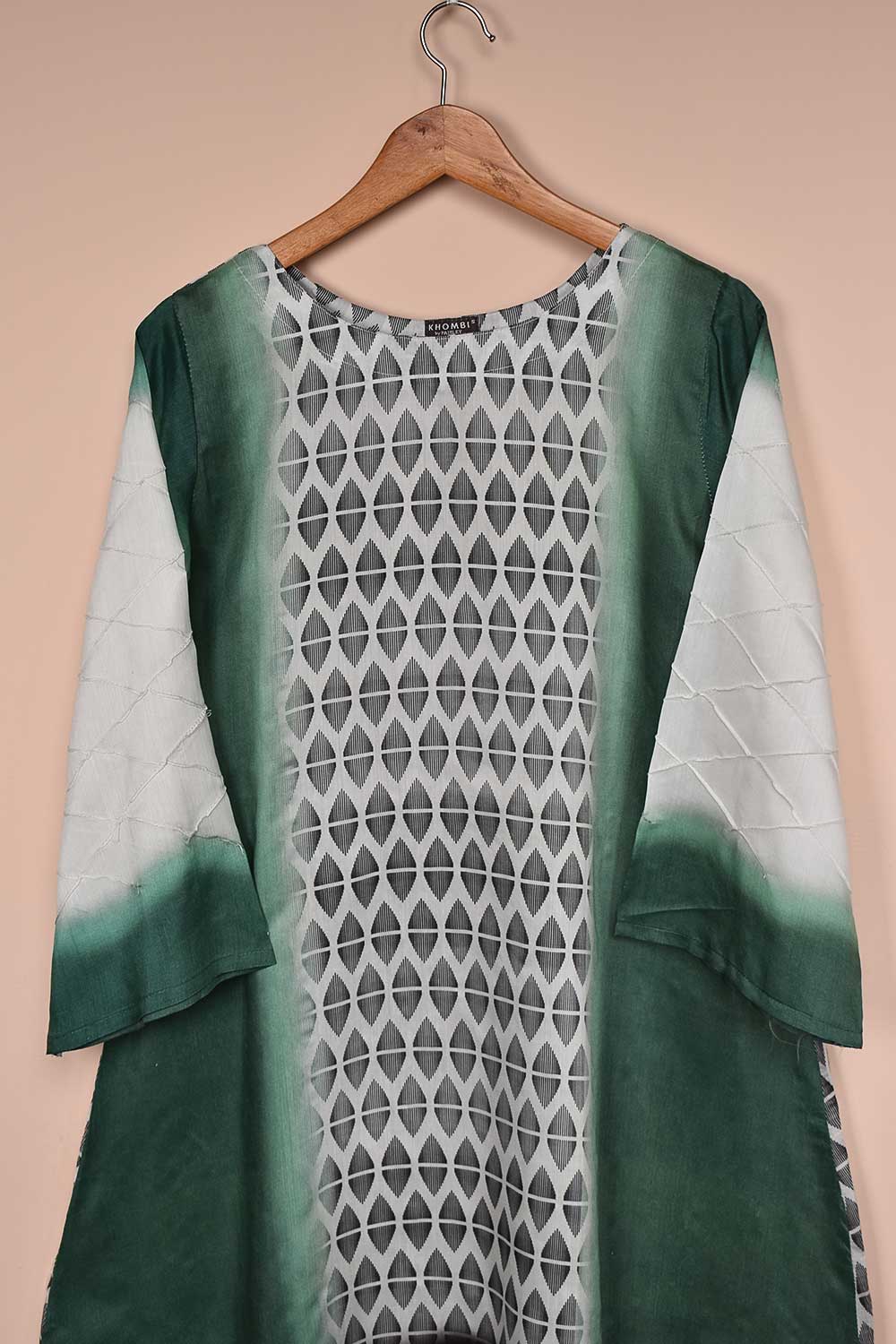 Viscose Printed Stitched Kurti - Viscose Eye (P-VE-21-WhiteGreen)