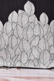 Cambric Printed Kurti - White Leaves (P-50-21-BlackWhite)
