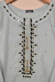 Wooden Textured Cotton Organza - Wood Print Shirt (P-WP-21-LightGrey)