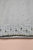 Wooden Textured Cotton Organza - Wood Print Shirt (P-WP-21-LightGrey)