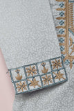 Cambric Printed & Embroidered Kurti - X-Embroidery (P-02-21-Ferozi)
