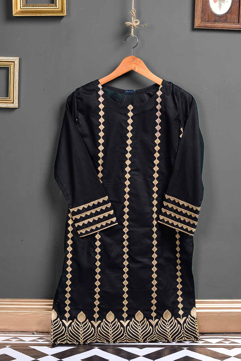 Cambric Embroidered Kurti - Zapota P-215-19