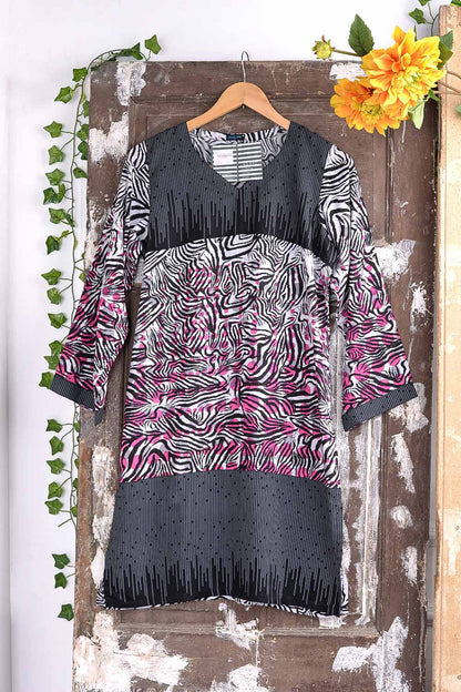 Viscose Printed Kurti - Zebra P-120-18-BLK