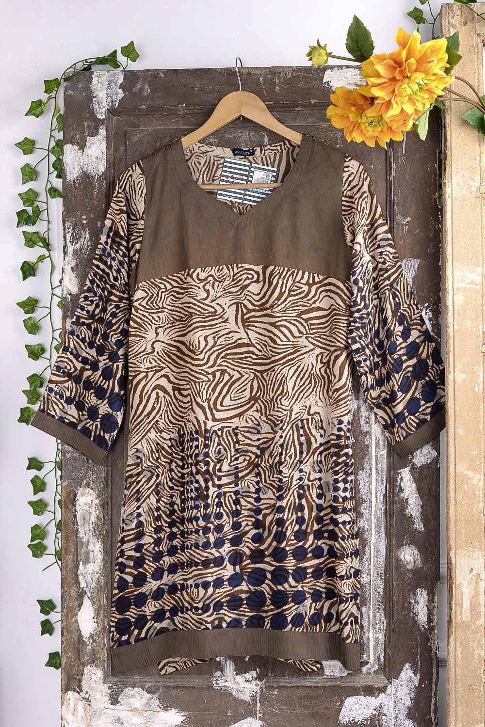 Viscose Printed Kurti - Zebra P-120-18-BR